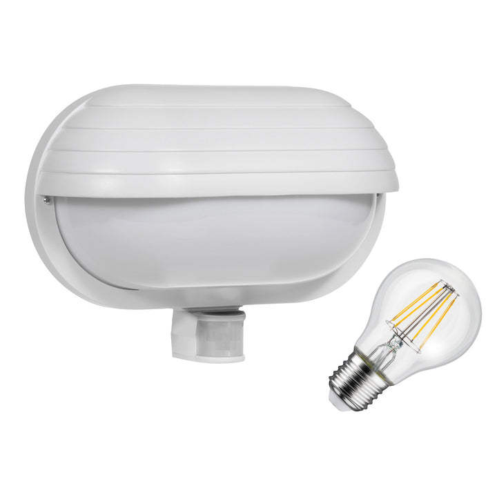 Luminaria de pared Maclean, con sensor PIR, máx. 60W, 180°, MCE33 W + LED 4W