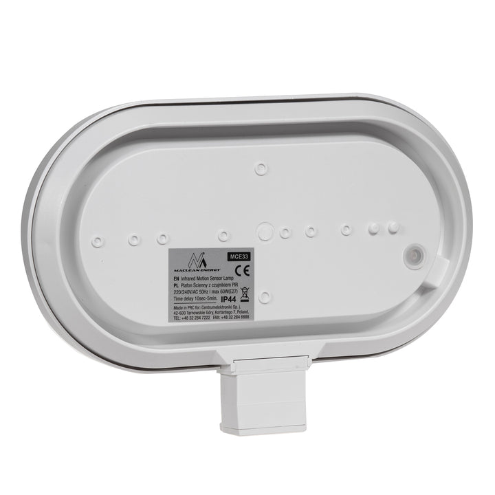 Luminaria de pared Maclean, con sensor PIR, máx. 60W, 180°, MCE33 W + LED 6W