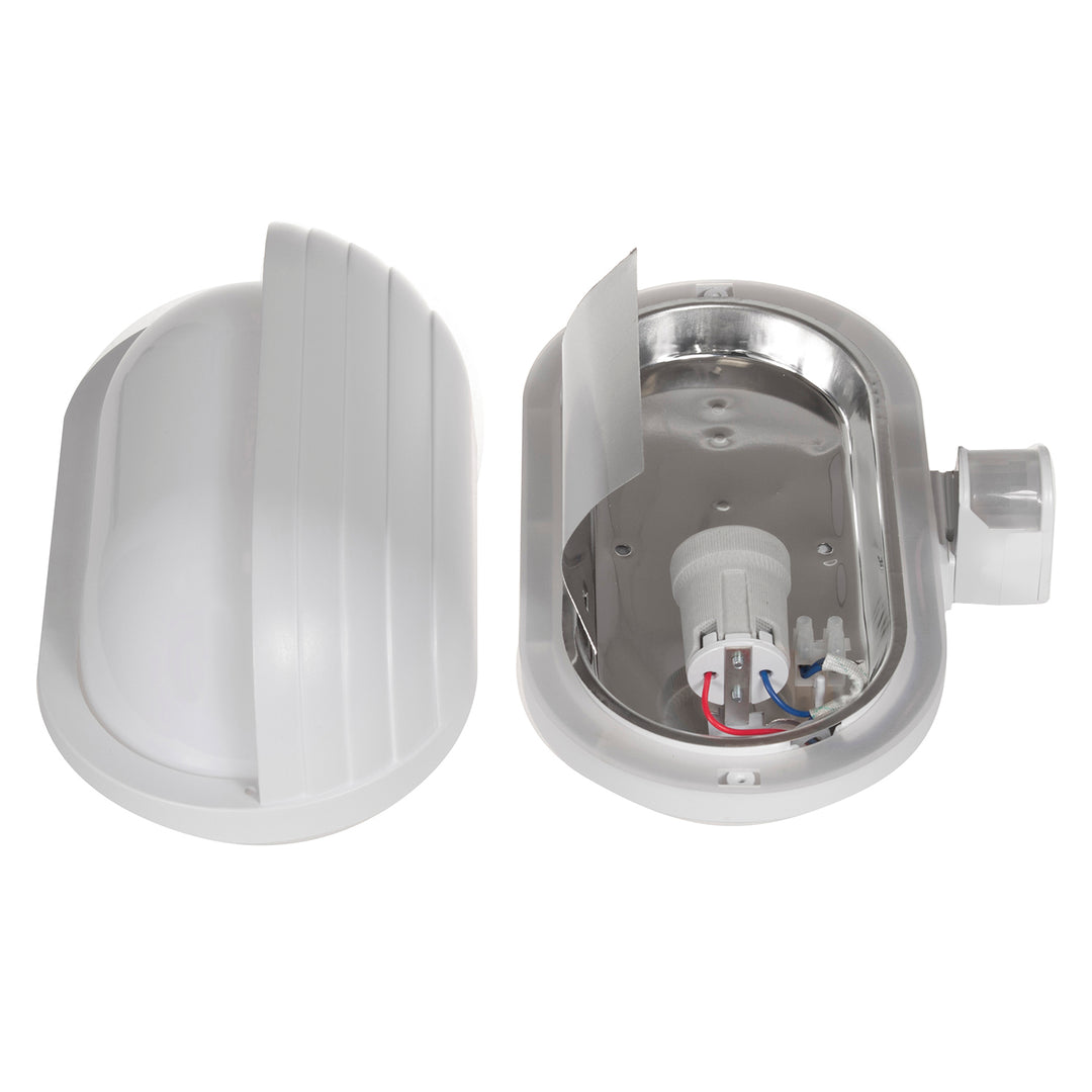 Luminaria de pared Maclean, con sensor PIR, máx. 60W, 180°, MCE33 W + LED 8W