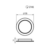 5 painéis de teto LED Maclean, montagem embutida SLIM, 18 W, branco neutro 4000 K, 170 x 26 mm, 1900 lm, MCE372 R