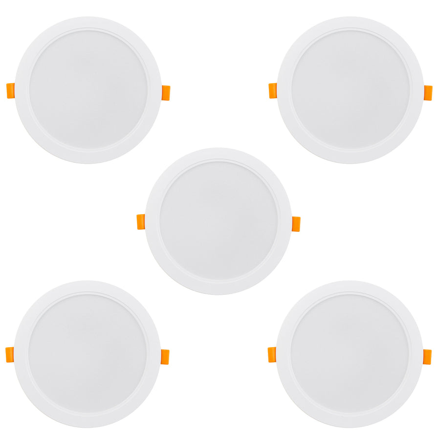 5 painéis de teto LED Maclean, montagem embutida SLIM, 18 W, branco neutro 4000 K, 170 x 26 mm, 1900 lm, MCE372 R