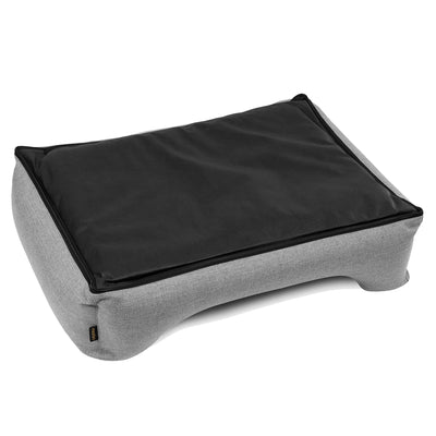 Mestizo Mallorca Standard Cama para Perros TwinFoam, Cesta para Perros, Sofá de Tela Tapizada, Funda Lavable (65x50 cm, Gris claro/Negro) SMTF-GRA-B-1