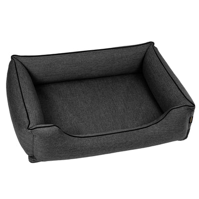 Mestizo Mallorca Standard Cama para Perros TwinFoam, Cesta para Perros, Sofá de Tela Tapizada, Funda Lavable (65x50 cm, Gris oscuro/Negro), SMTF-STE-B-1