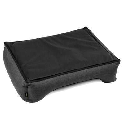 Mestizo Mallorca Standard Cama para Perros TwinFoam, Cesta para Perros, Sofá de Tela Tapizada, Funda Lavable (65x50 cm, Gris oscuro/Blanco) SMTF-STE-W-1