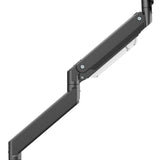 Maclean MC-968 Soporte de Monitor de Doble Brazo con Resorte de Gas, Brazo para Pantallas de 17-57", Carga máx. 27kg