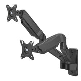 Maclean MC-988 Soporte de pared para dos monitores, Pantallas de 17-32'', Sporte doble, Muelle mecánico, Carga max. 9 kg
