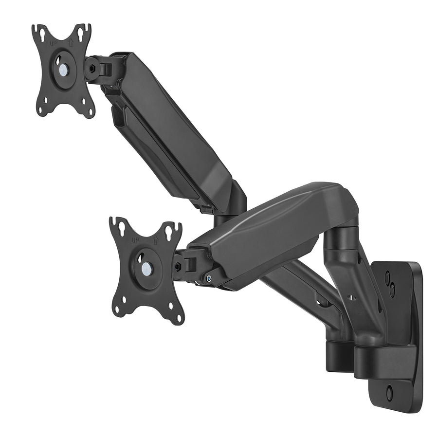 Maclean MC-988 Soporte de pared para dos monitores, Pantallas de 17-32'', Sporte doble, Muelle mecánico, Carga max. 9 kg