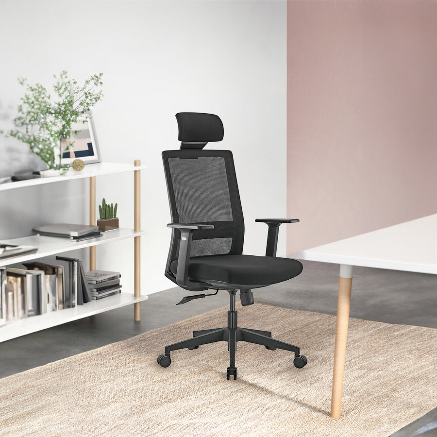Ergo Office ER-425 Silla de oficina ergonómica Premium con respaldo alto, máx 150kg