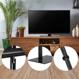 Suporte de TV universal Maclean MC-386 para TVs de 32 a 75" até 40 kg, ajustável em 3 alturas, VESA máx. 600 x 400 mm, suporte de TV, base em vidro temperado