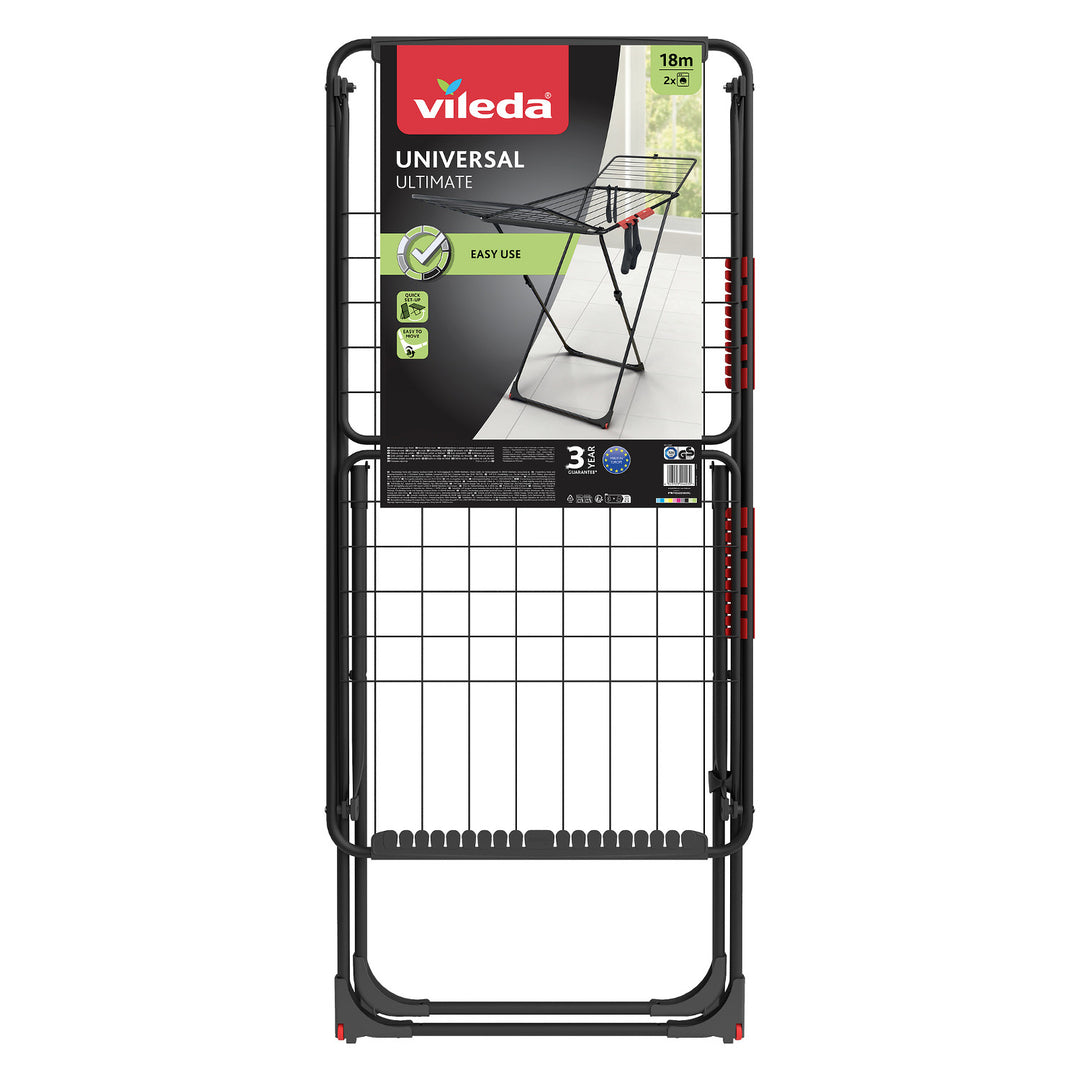 Secador Vileda Superfície de Secagem 18m, Preto, Universal Ultimate