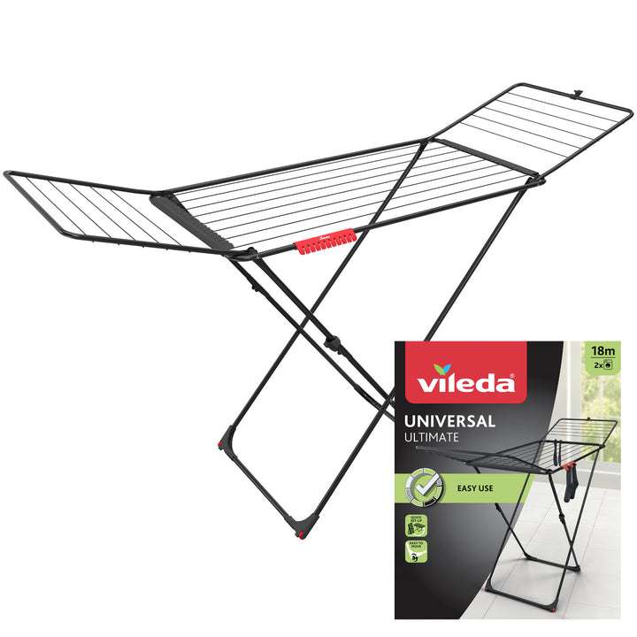 Secadora Vileda, superficie de secado 18m, negra, Universal Ultimate