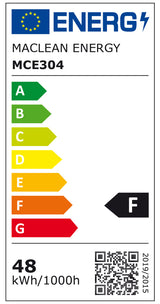 4 lâmpadas LED Maclean, E27, 48 W, 220-240 V CA, branco frio, 6500 K, 5040 lm, MCE304 CW