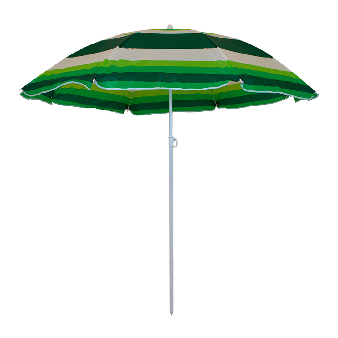Sombrilla de jardín Master Grill&Party, diámetro 180 cm, rayas blancas y verdes, JKB03