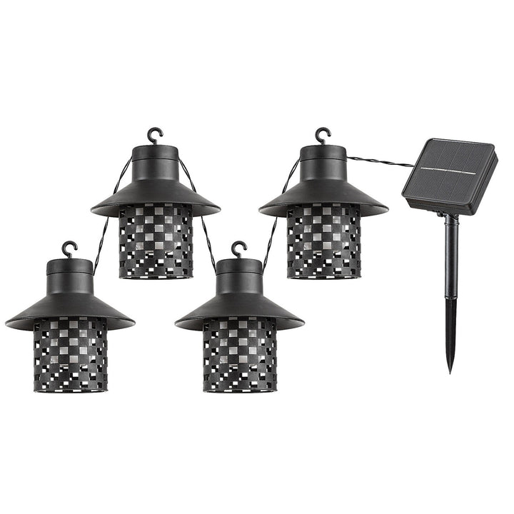 Rabalux Lámparas solares, 4 luminarias, exterior, IP44, negro, Ximpu