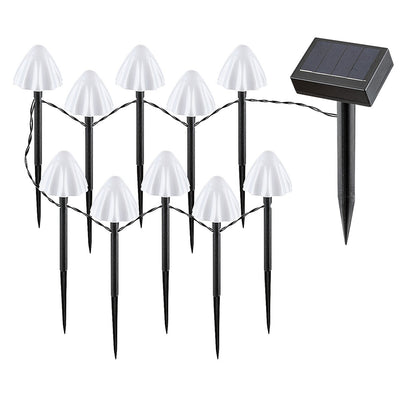 Rabalux Luzes Solares, 10 luzes, LED, IP44, cúpula cogumelo, Skadar