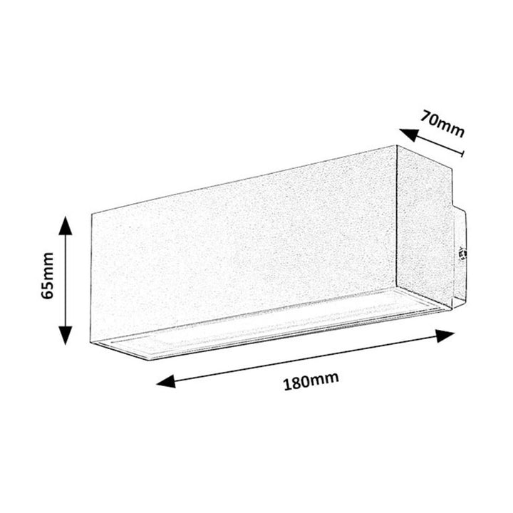 Rabalux Aplique de exterior, Lámpara LED con montaje en pared, 10W, IP54, Mataro