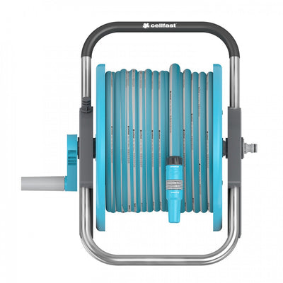 Cellfast Juego de jardín, soporte, manguera de 1/2 20 m, aspersor, acoplamientos rápidos, ALUPLUS