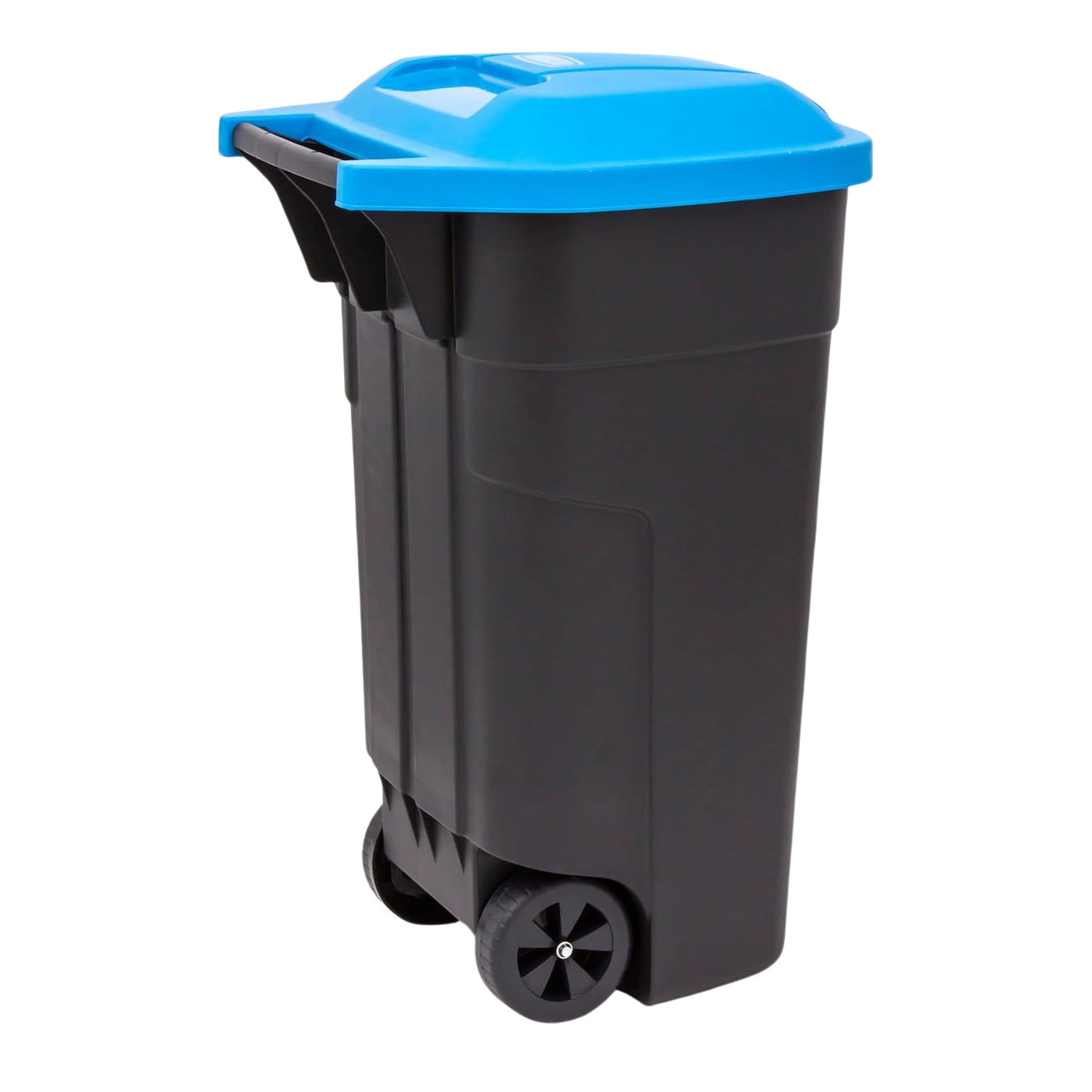 Curver Cubo de basura para segregación de residuos, Papelera con ruedas, 110L, azul, 214127