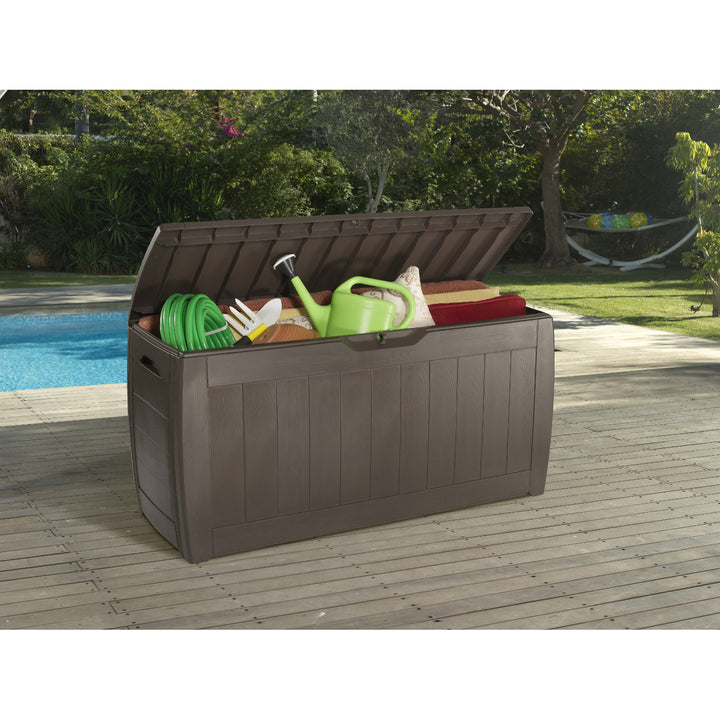 Keter Caja de jardín, Baul de capacidad de 270l, Color marrón, Hollywood