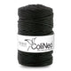 ColiNea Cordón de algodón con núcleo de algodón, Trenzado, 5 mm, 100 m, Color negro