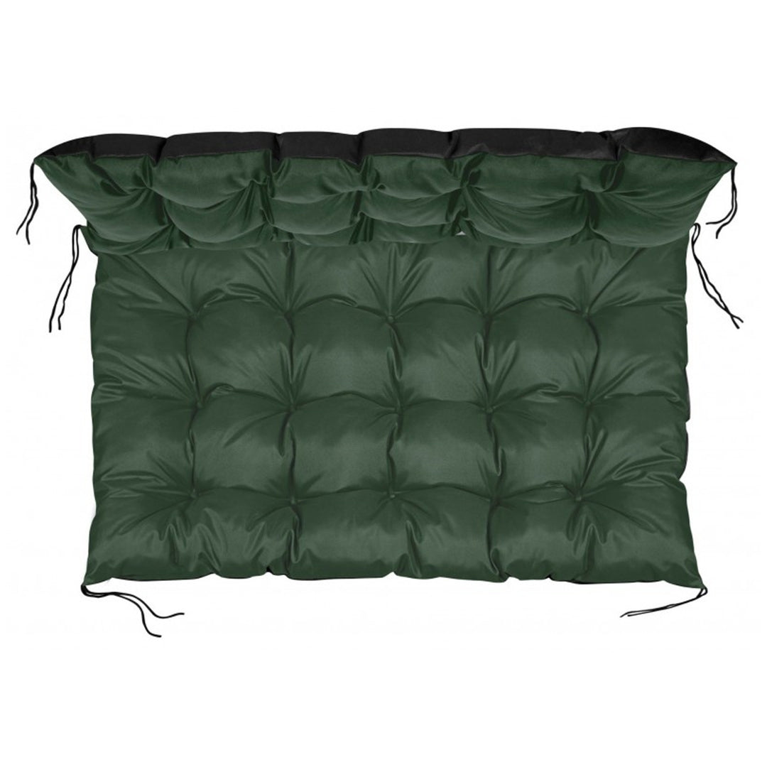 KingGarden Cojín para Banco de Jardín con Funda Impermeable, Asiento Interior y Exterior (Verde, 120x80 cm)