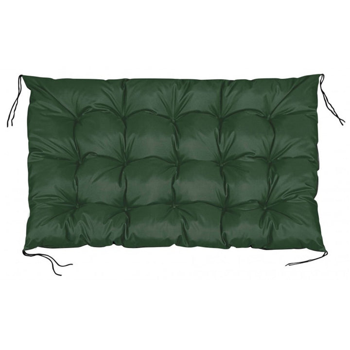 KingGarden Cojín para Banco de Jardín con Funda Impermeable, Asiento Interior y Exterior (Verde, 120x80 cm)