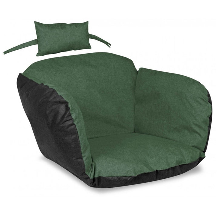 KingGarden Cojín para Silla de Jardín, Cojín para Silla Colgante Nido de Cigüeña 112x113 cm, Impermeable (Verde)