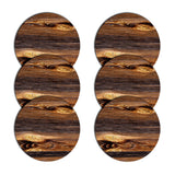 Arco Design Juego de salvamanteles Bertoni, 6 piezas, redondo, 33 cm, Madera