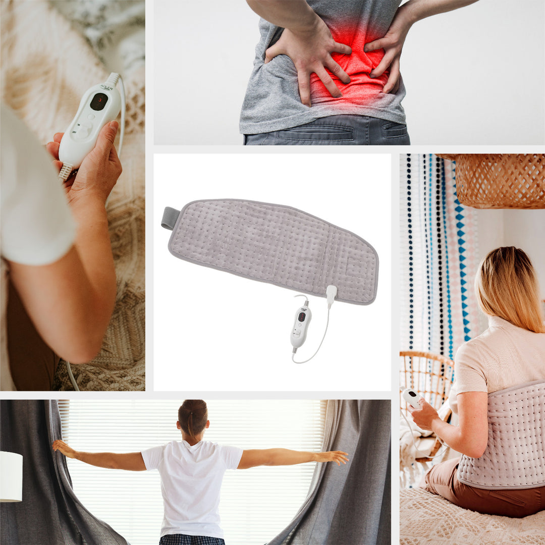 Cinturón lumbar calefactor Adler, 4 ajustes de temperatura, potencia 100W, mando a distancia LCD, AD 7437