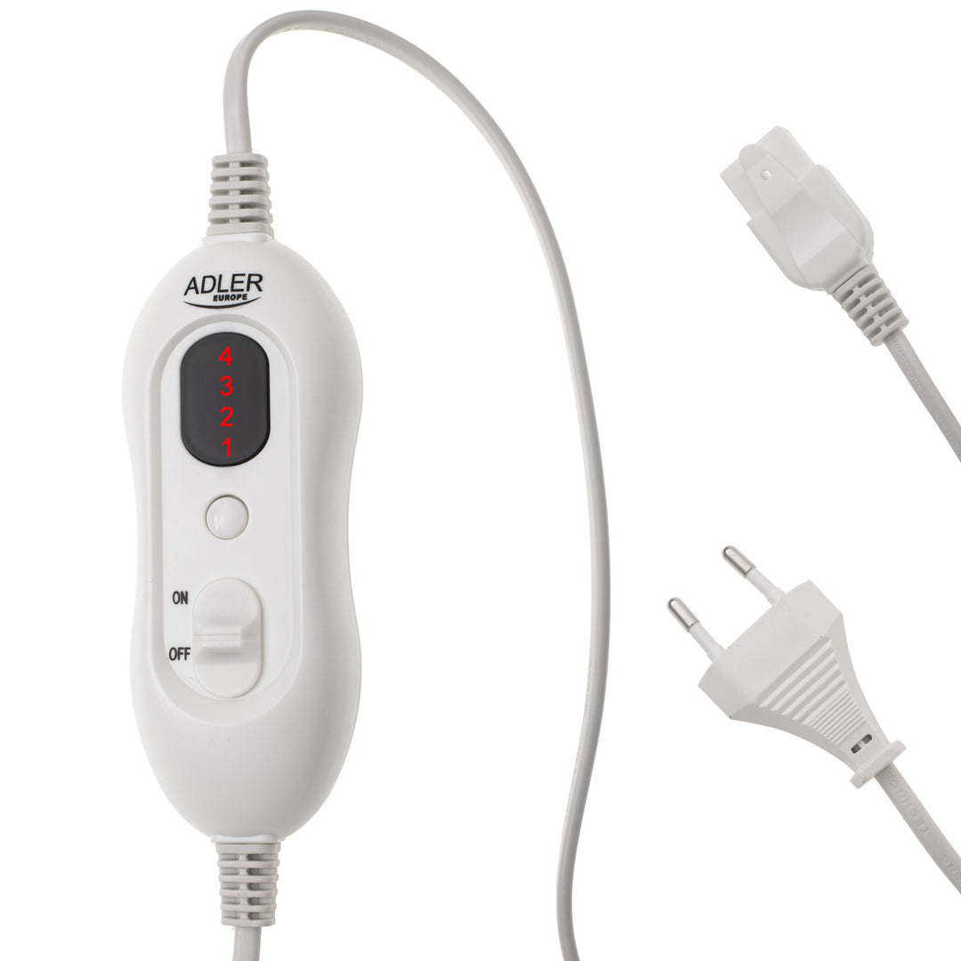 Cinturón lumbar calefactor Adler, 4 ajustes de temperatura, potencia 100W, mando a distancia LCD, AD 7437