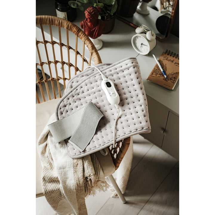 Cinturón lumbar calefactor Adler, 4 ajustes de temperatura, potencia 100W, mando a distancia LCD, AD 7437