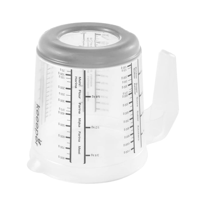 Conjunto de Cozinha Keeeper Matteo Jarro com Tampa, Rolha e Espremedor de Citrinos, Capacidade 1 L, 14 x 15 cm, Cinza Nórdico