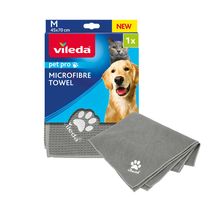 Vileda Toalla para mascotas, Toalla de microfibra, talla M, Pet Pro