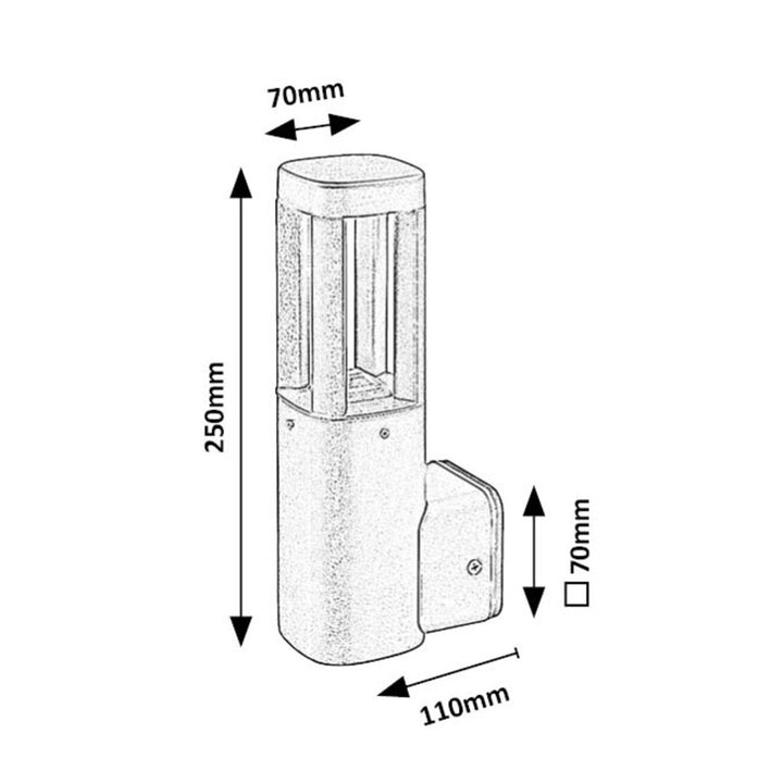 Rabalux Lámpara de exterior, Aplique para Fachada, LED 7W, IP54, Kalisz