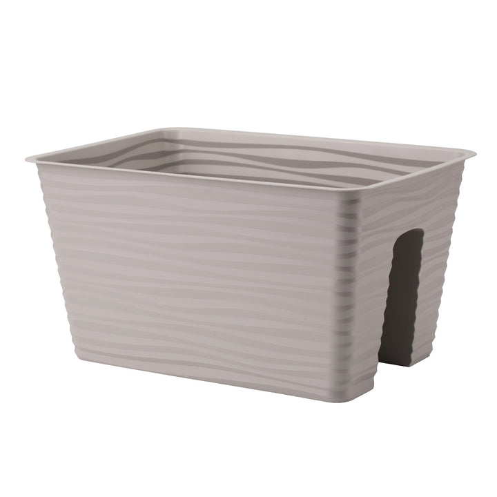 Form-Plastic Macetero para balaustrada, 40cm, PP, gris claro, Sahara 40