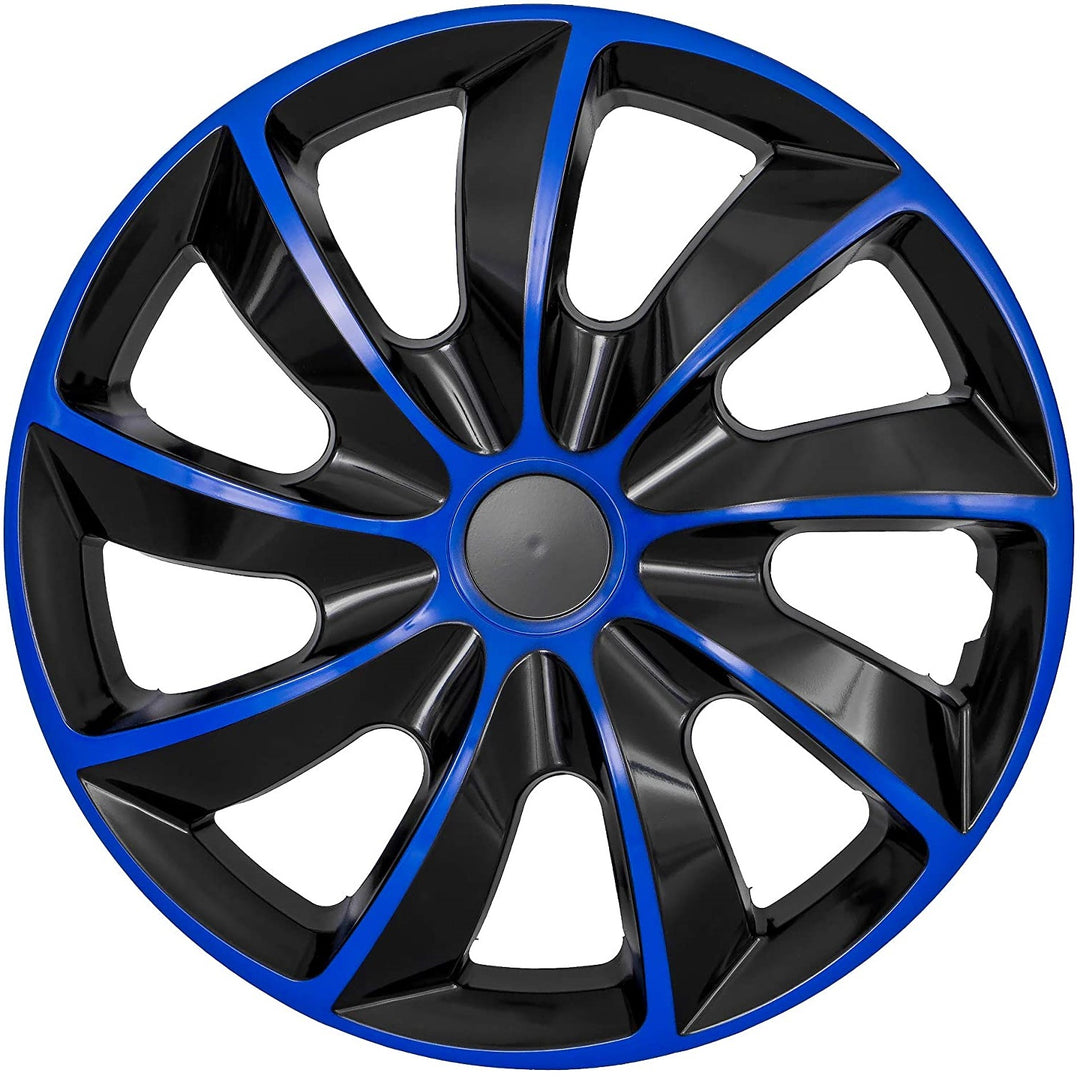 NRM Quad Bicolor Tapacubos universal 16'', Color azul/negro 1 unidad