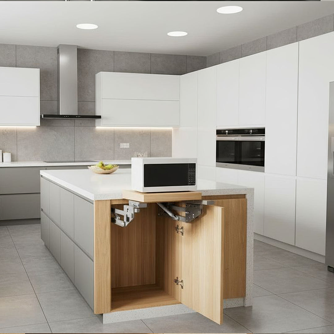 Elevador de prateleiras extensível para cozinha Maclean MC-497, de encastrar, 5-20 kg, 820 x 168 x 106 mm