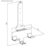 Suporte de parede branco para consola Playstation 5 com suporte para teclado, máx. 10 kg, NanoRS RS181