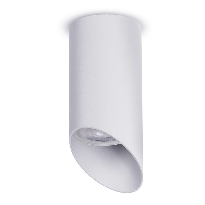 Maclean luminaria/tubo de superficie, spot, redondo, aluminio, GU10, 55x130mm, blanco, MCE360 W