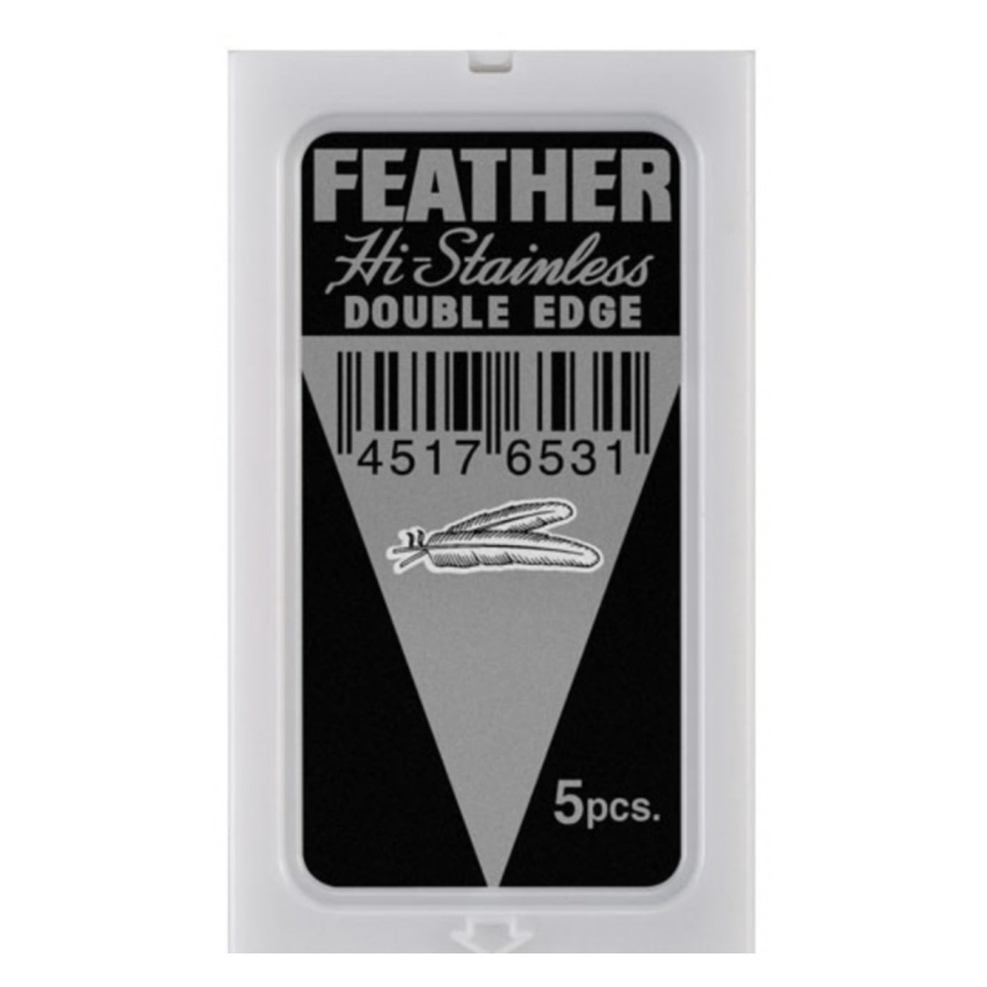 Feather Hojas de Afeitar de Pluma, Acero Inoxidable, 5 unidades, Estándar, 71-S