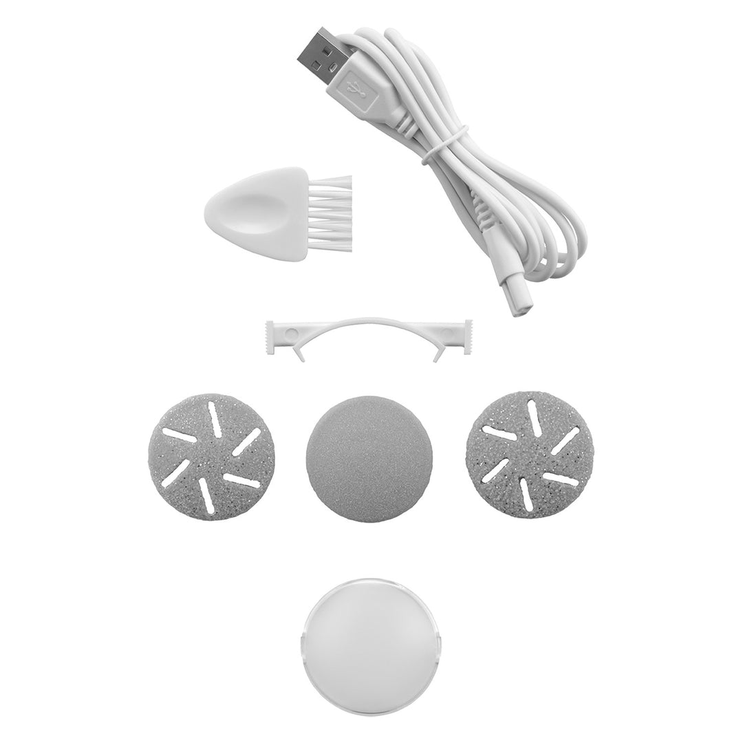 Concept Lima eléctrica para talones, 3 almohadillas, Recargable, Blanca, PN3000