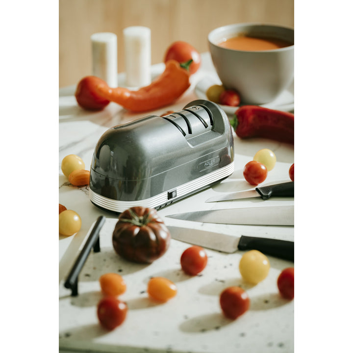 Afilador eléctrico para cuchillos Adler, potencia 60 W, sistema de 2 etapas AD 4508