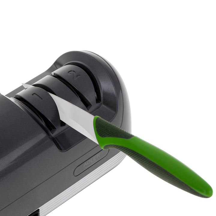 Afilador eléctrico para cuchillos Adler, potencia 60 W, sistema de 2 etapas AD 4508