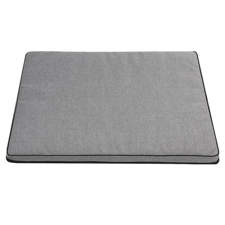 Mestizo Leon Standard Cama Colchón para Perro y Gato, Funda Extraible, Lavable (65x50 cm, Gris claro con borde negro) ML-5-GRA-B-S