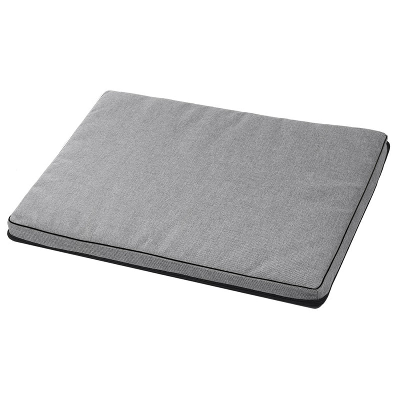 Mestizo Leon Standard Cama Colchón para Perro y Gato, Funda Extraible, Lavable (65x50 cm, Gris claro con borde negro) ML-5-GRA-B-S