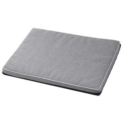 Mestizo Leon Standard Cama Colchón para Perro y Gato, Funda Extraible, Lavable (65x50 cm, Gris claro con borde blanco) ML-5-GRA-W-S