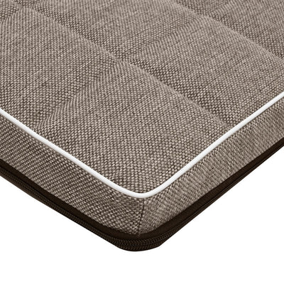 Mestizo Leon Checked Cama Colchón para Perro y Gato, Funda Extraible, Lavable (65x50 cm, Beige)  MLCH-5-BEI-W-S