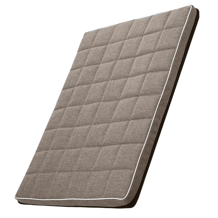 Mestizo Leon Checked Cama Colchón para Perro y Gato, Funda Extraible, Lavable (65x50 cm, Beige)  MLCH-5-BEI-W-S