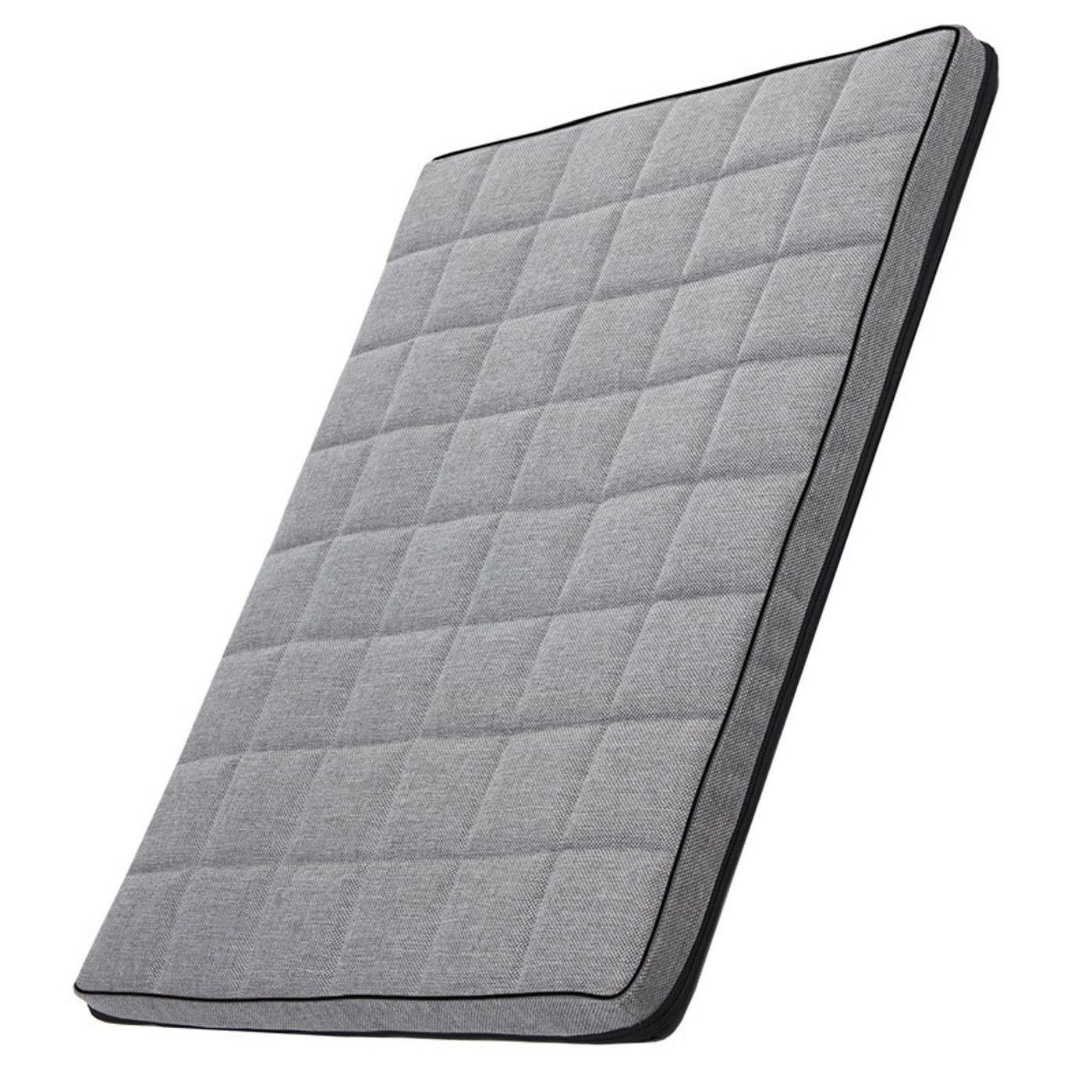 Mestizo Leon Checked Cama Colchón para Perro y Gato, Funda Extraible, Lavable (65x50 cm, Gris claro) MLCH-5-GRA-B-S