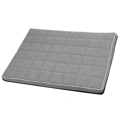 Mestizo Leon Checked Cama Colchón para Perro y Gato, Funda Extraible, Lavable (65x50 cm, Gris claro) León MLCH-5-GRA-W-S